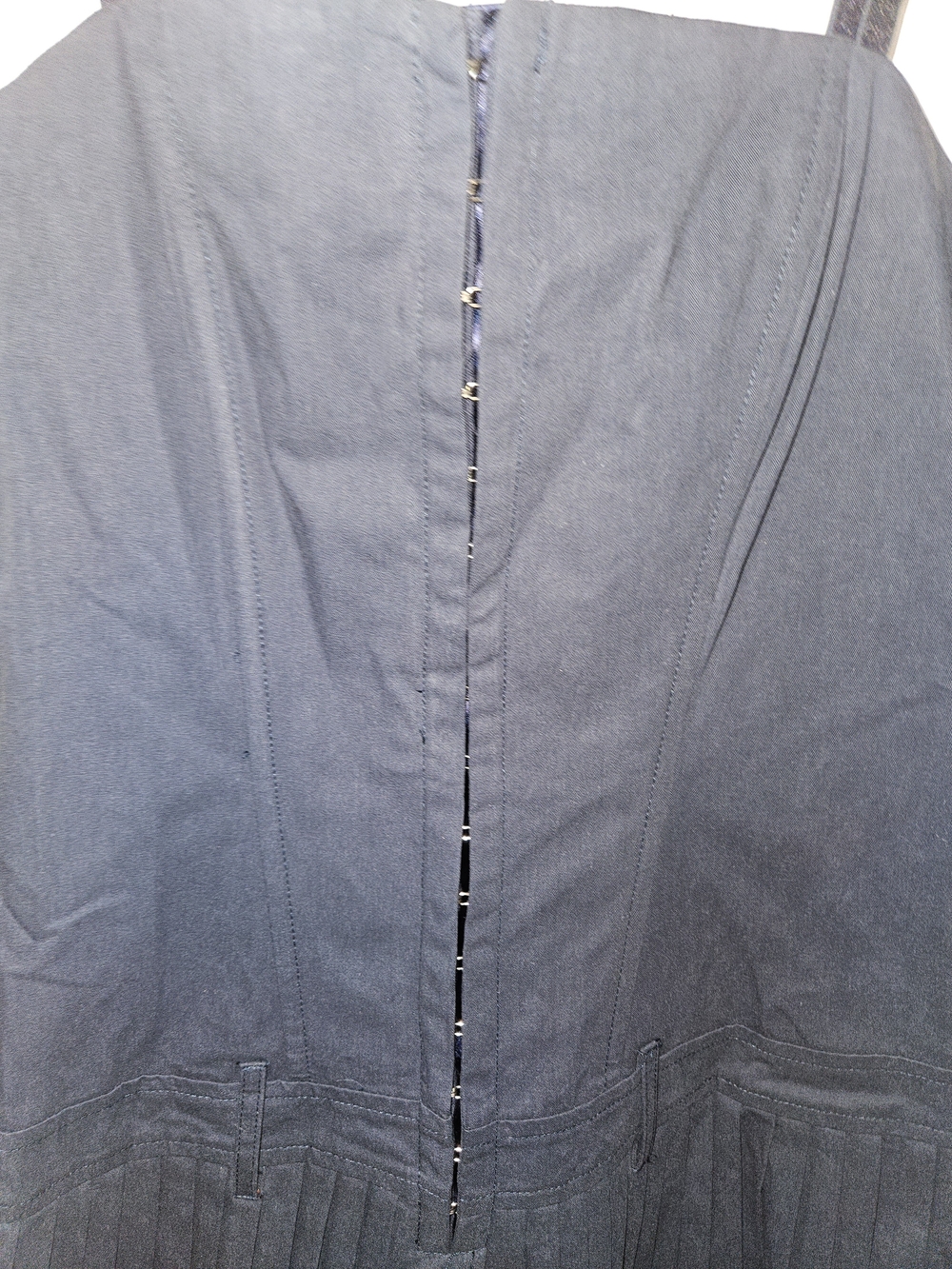 Lioness Navy Hook Eye Corset Pleated Mini Dress - Picture 3 of 8